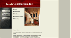Desktop Screenshot of klpconstruction.com
