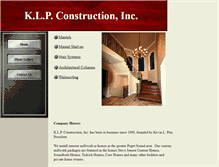 Tablet Screenshot of klpconstruction.com